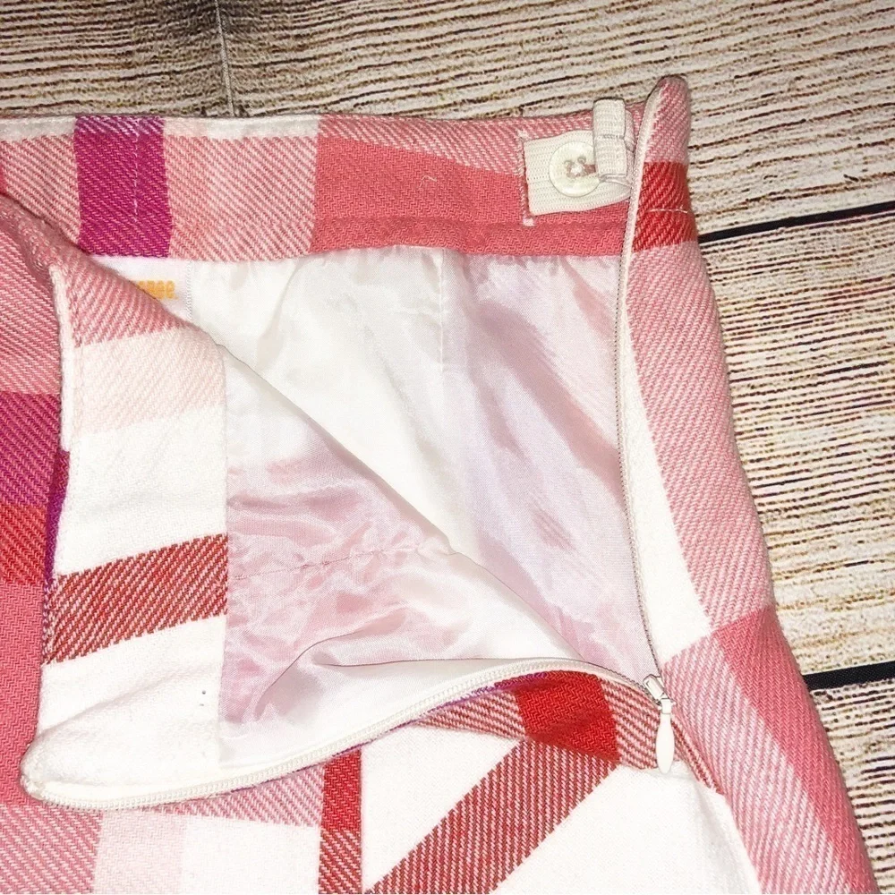 Gymboree Pink and White Plaid A Line Skirt Size 8